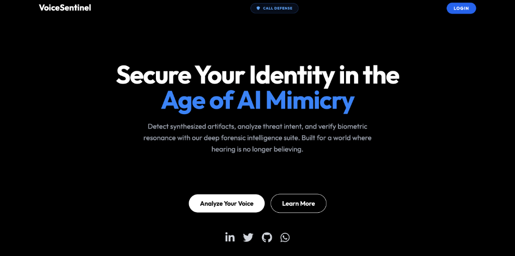 VoiceSentinel Security Dashboard